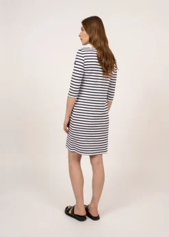 Saint James Dresses & Skirts*Propriano anti-UV striped dress Neige/navy