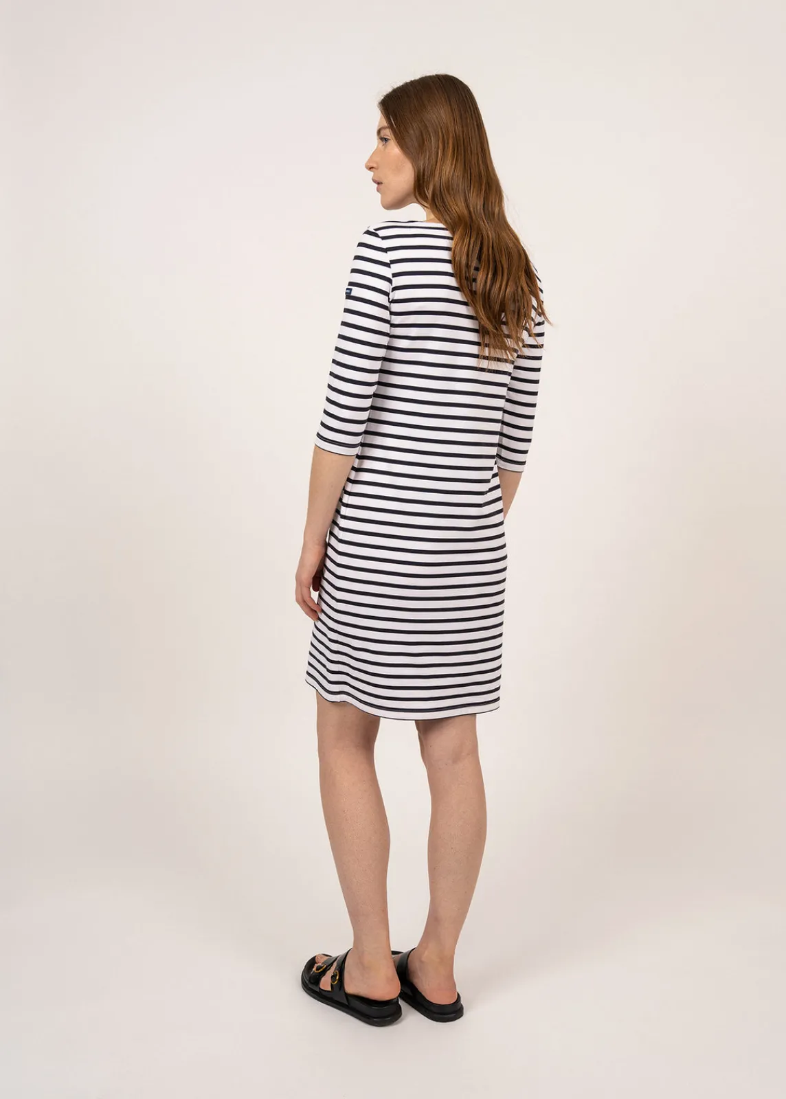 Saint James Dresses & Skirts*Propriano anti-UV striped dress Neige/navy