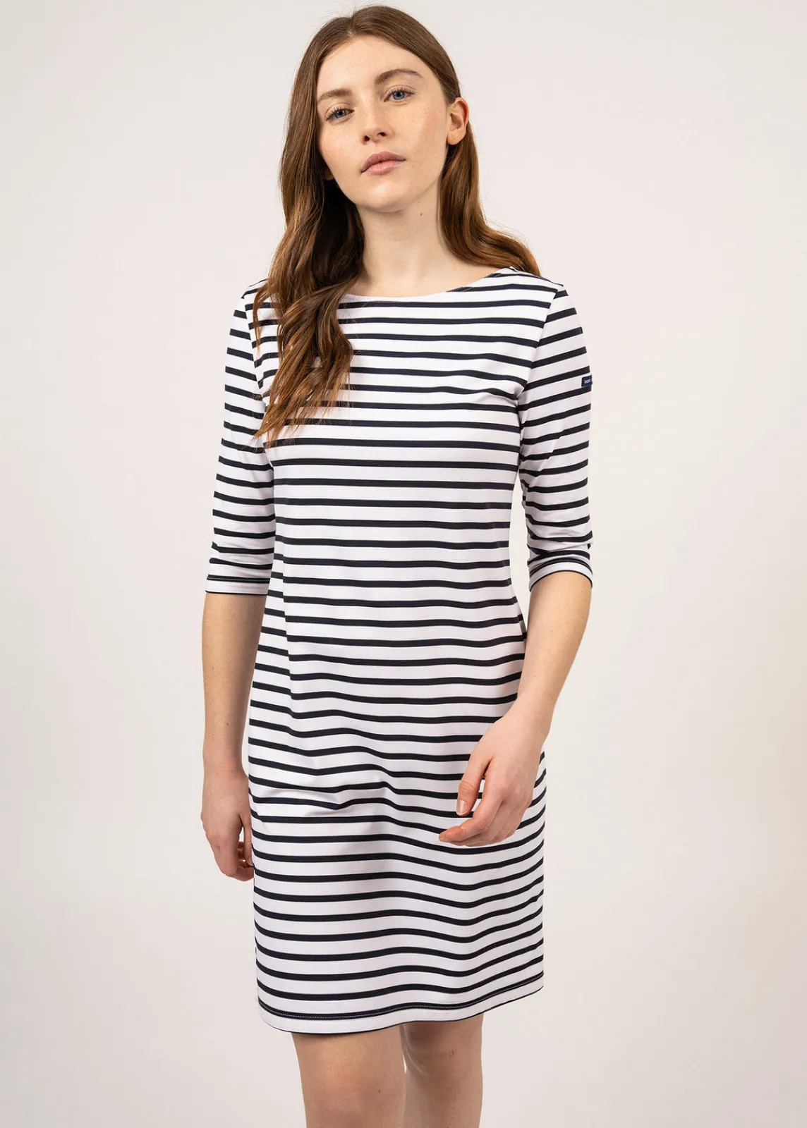 Saint James Dresses & Skirts*Propriano anti-UV striped dress Neige/navy