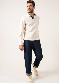 Saint James Polos & T-shirts*Prosper Long-sleeved Polo Shirt Ecume