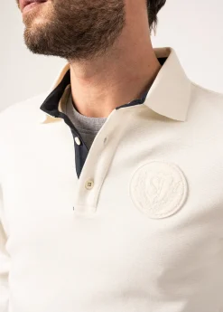 Saint James Polos & T-shirts*Prosper Long-sleeved Polo Shirt Ecume