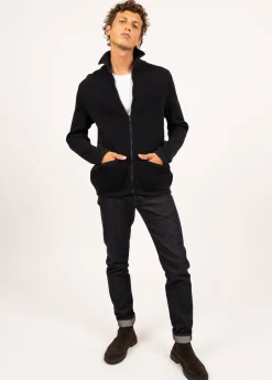 Saint James Jumpers & Cardigans*Quiberon zipped jacket Navy
