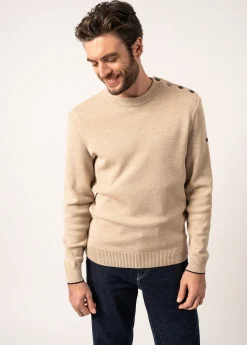 Saint James Sailor Jumpers|Sailor Jumpers*Rives sailor jumper in wool Beige/navy