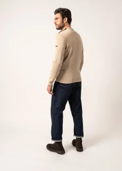 Saint James Sailor Jumpers|Sailor Jumpers*Rives sailor jumper in wool Beige/navy
