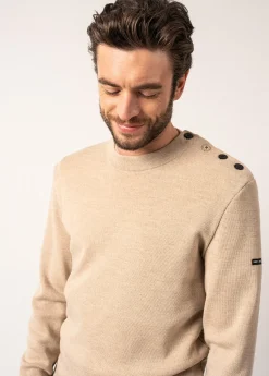 Saint James Sailor Jumpers|Sailor Jumpers*Rives sailor jumper in wool Beige/navy