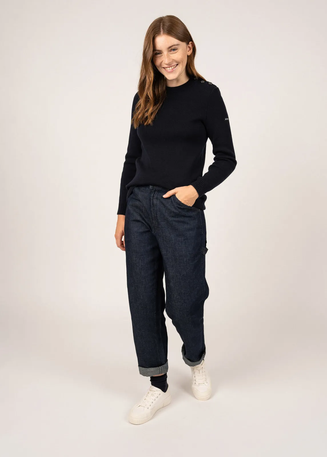 Saint James Sailor Jumpers|Sailor Jumpers*Rochefort plain sailor jumper Navy