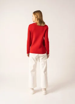 Saint James Sailor Jumpers|Sailor Jumpers*Rochefort plain sailor jumper Rouge