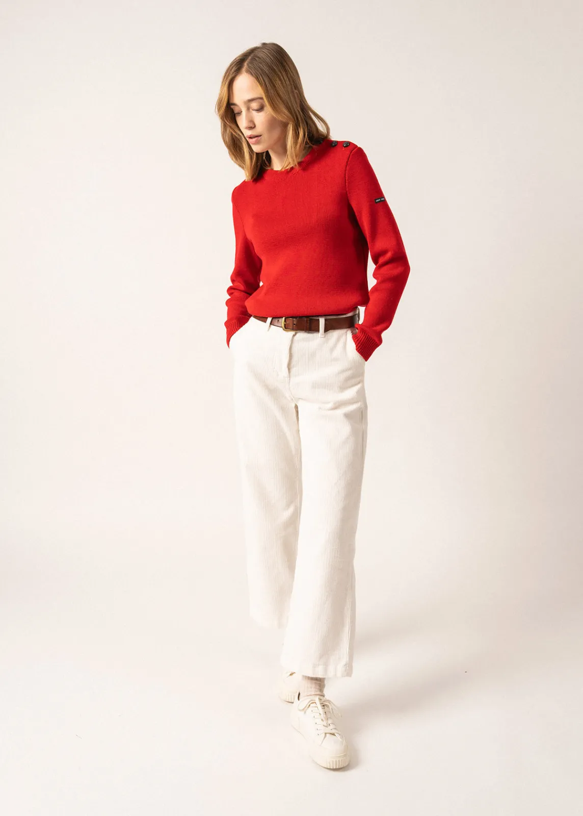 Saint James Sailor Jumpers|Sailor Jumpers*Rochefort plain sailor jumper Rouge