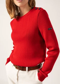 Saint James Sailor Jumpers|Sailor Jumpers*Rochefort plain sailor jumper Rouge