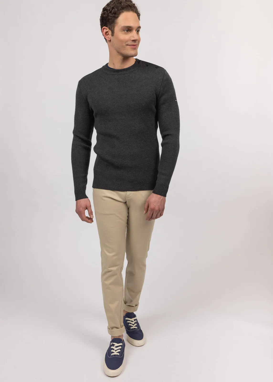 Saint James Sailor Jumpers|Sailor Jumpers*Rochefort sailor jumper Anthracite