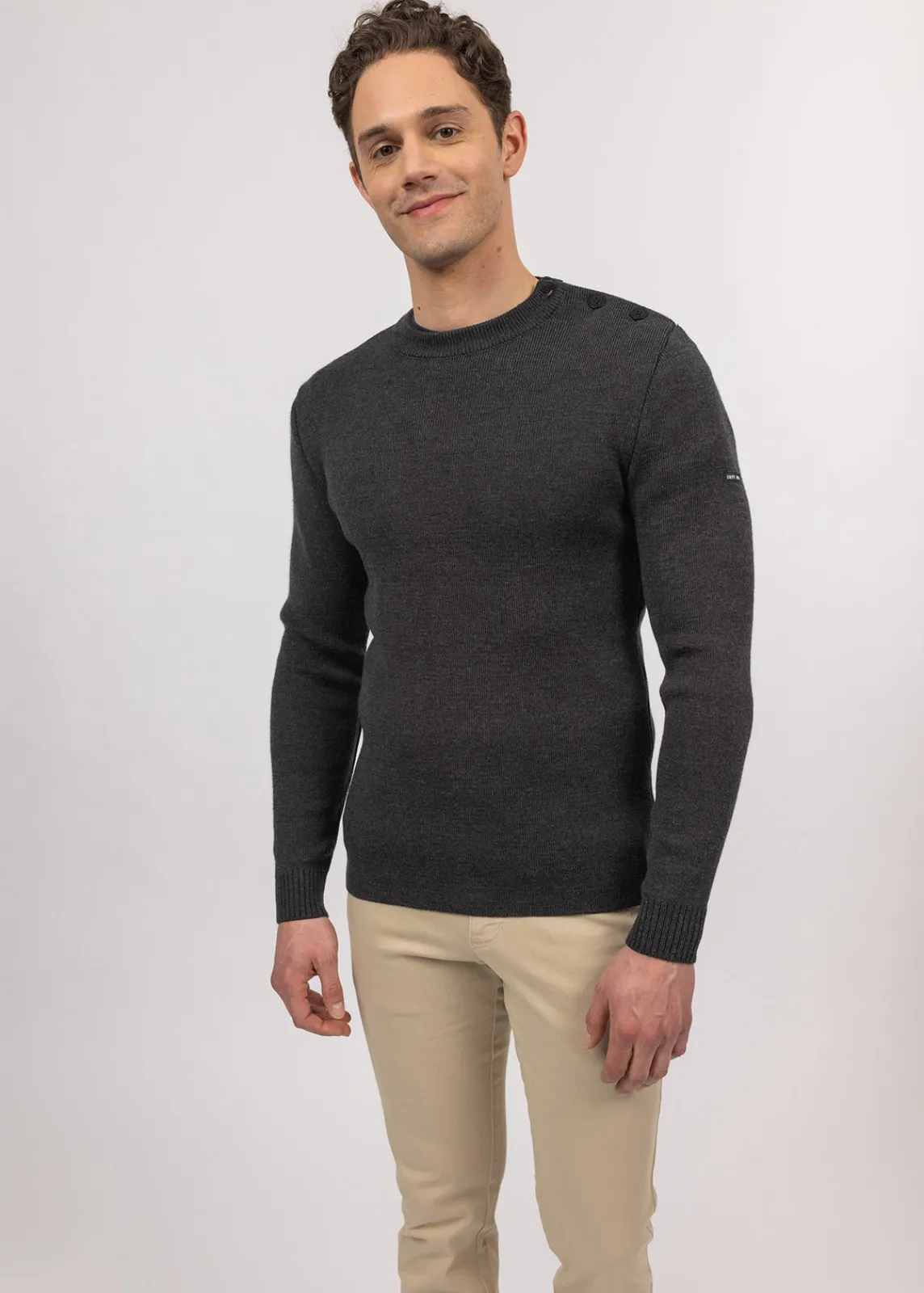 Saint James Sailor Jumpers|Sailor Jumpers*Rochefort sailor jumper Anthracite