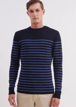Saint James Sailor Jumpers|Sailor Jumpers*Rochefort striped sailor jumper Navy/jean