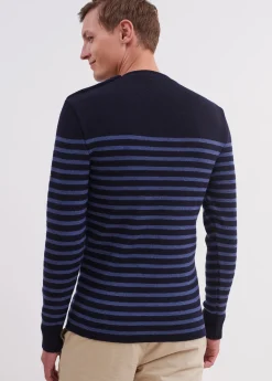 Saint James Sailor Jumpers|Sailor Jumpers*Rochefort striped sailor jumper Navy/jean