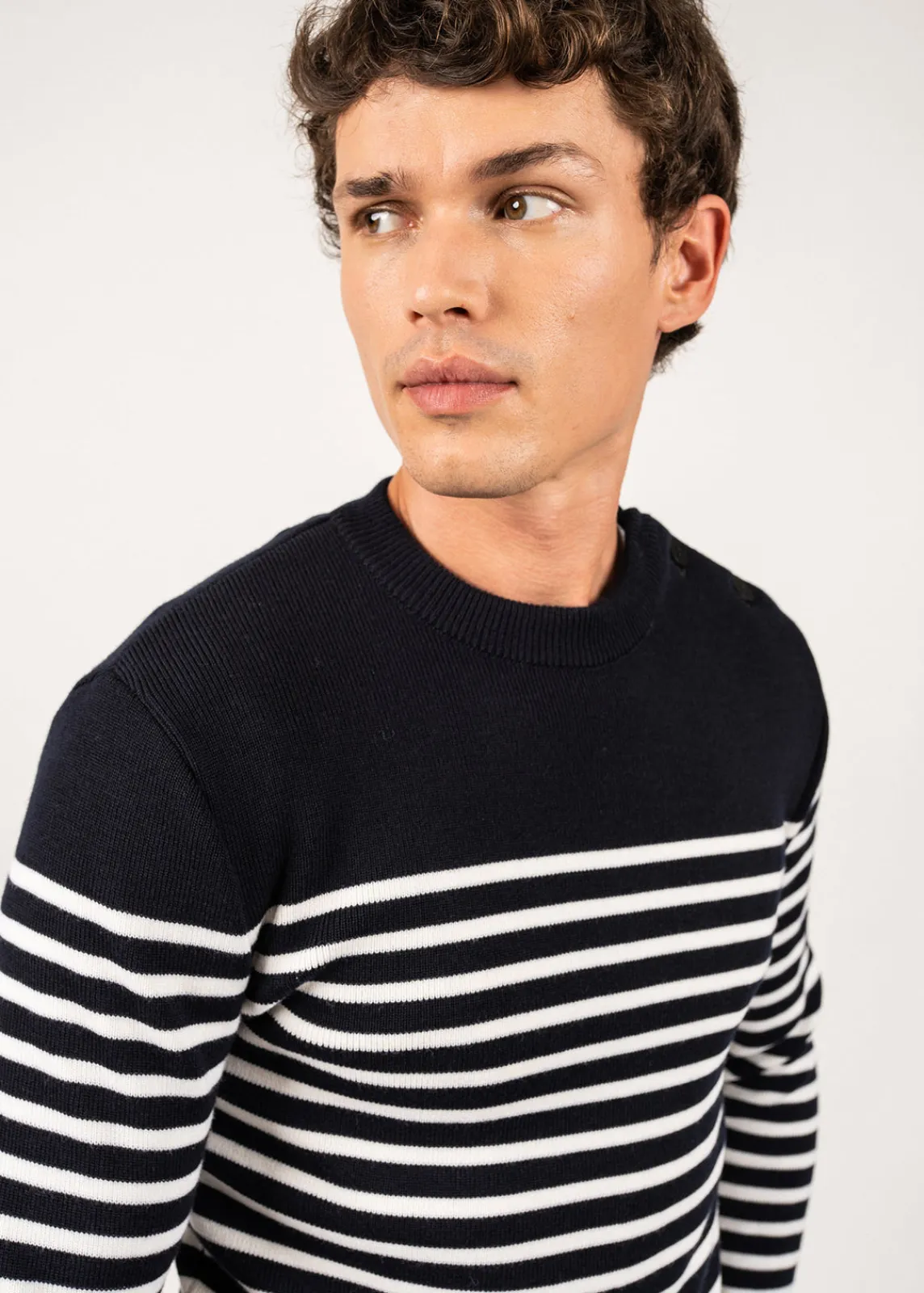 Saint James Sailor Jumpers|Sailor Jumpers*Rochefort striped sailor jumper Navy/ecume
