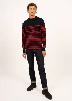 Saint James Sailor Jumpers|Sailor Jumpers*Rochefort striped sailor jumper Navy/medoc