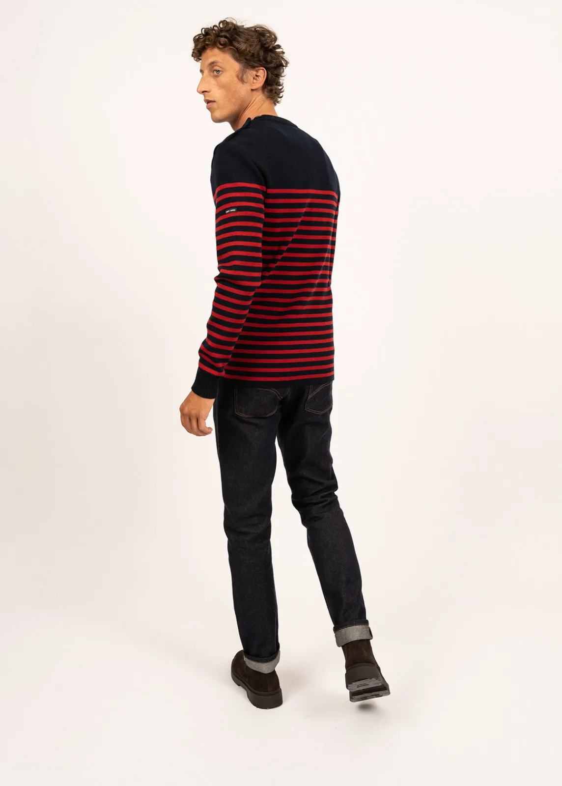 Saint James Sailor Jumpers|Sailor Jumpers*Rochefort striped sailor jumper Navy/medoc