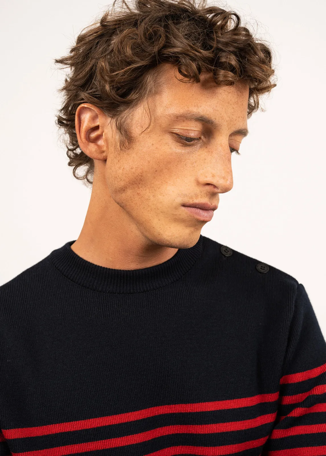 Saint James Sailor Jumpers|Sailor Jumpers*Rochefort striped sailor jumper Navy/medoc