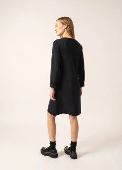 Saint James Dresses & Skirts*Royale Lurex Wool Wrap Dress Navy/champagne