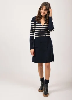 Saint James Dresses & Skirts*Royale striped dress in wool Navy/ecume