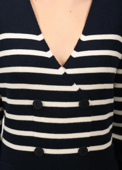 Saint James Dresses & Skirts*Royale striped dress in wool Navy/ecume