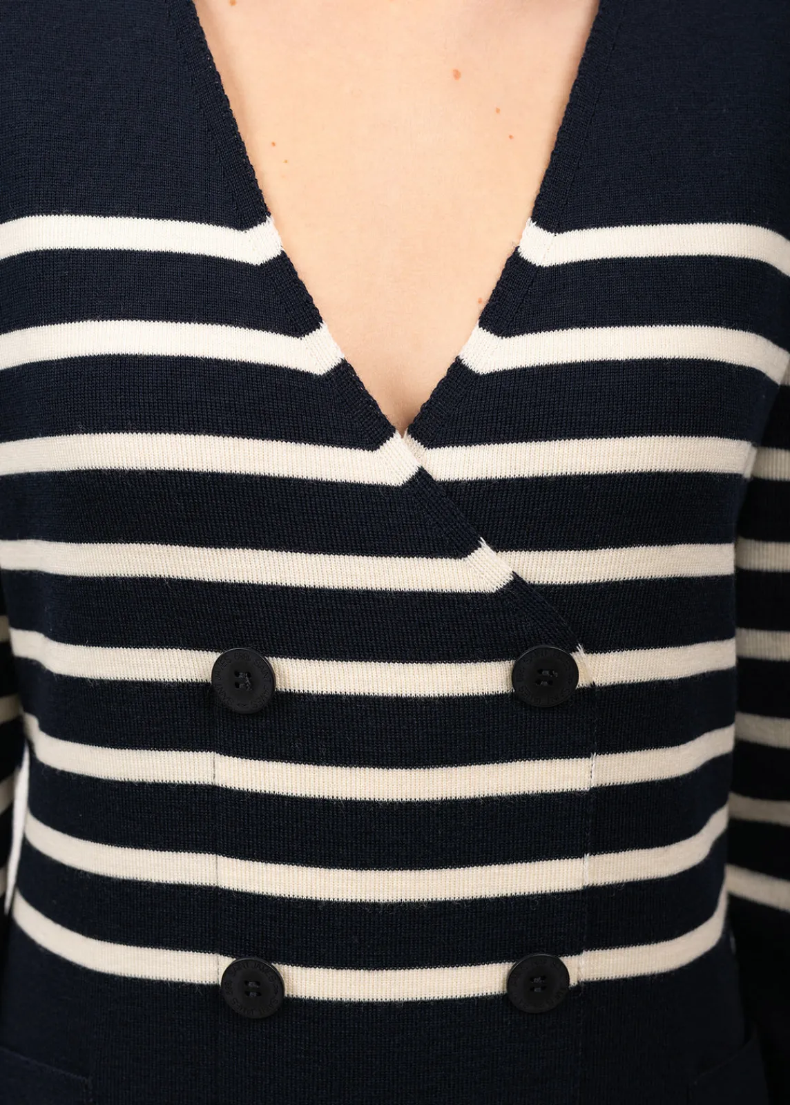 Saint James Dresses & Skirts*Royale striped dress in wool Navy/ecume