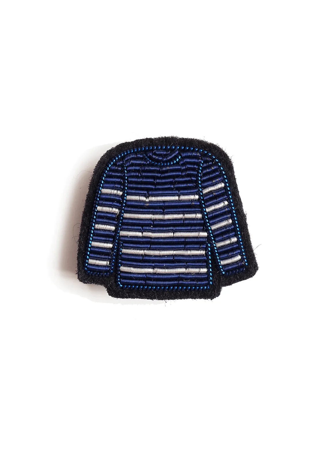 Saint James Brooches*Sailor striped shirt embroidered brooch Bleu/blanc