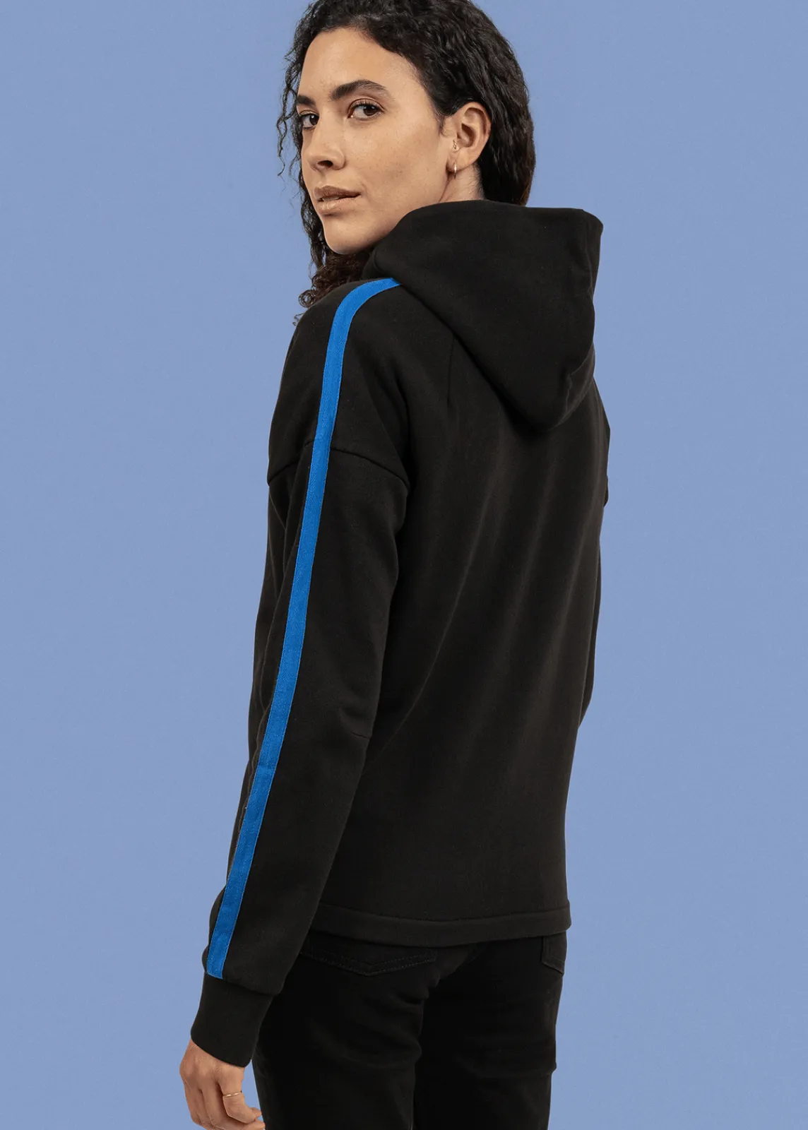 Saint James Jumpers, Cardigans, Jackets*Saint Lunaire hooded sweatshirt Noir/bleu