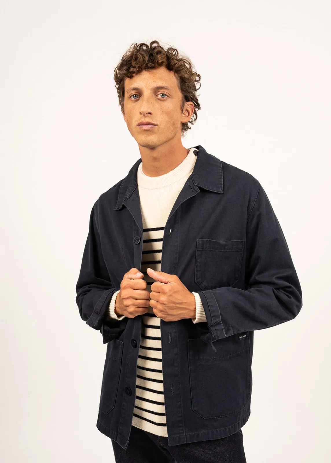 Saint James Shell Jackets & Raincoats*Sirocco fisherman's jacket Marine