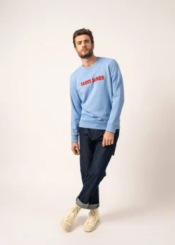 Saint James Jumpers & Cardigans*Solal sweatshirt Oxygene/tulipe