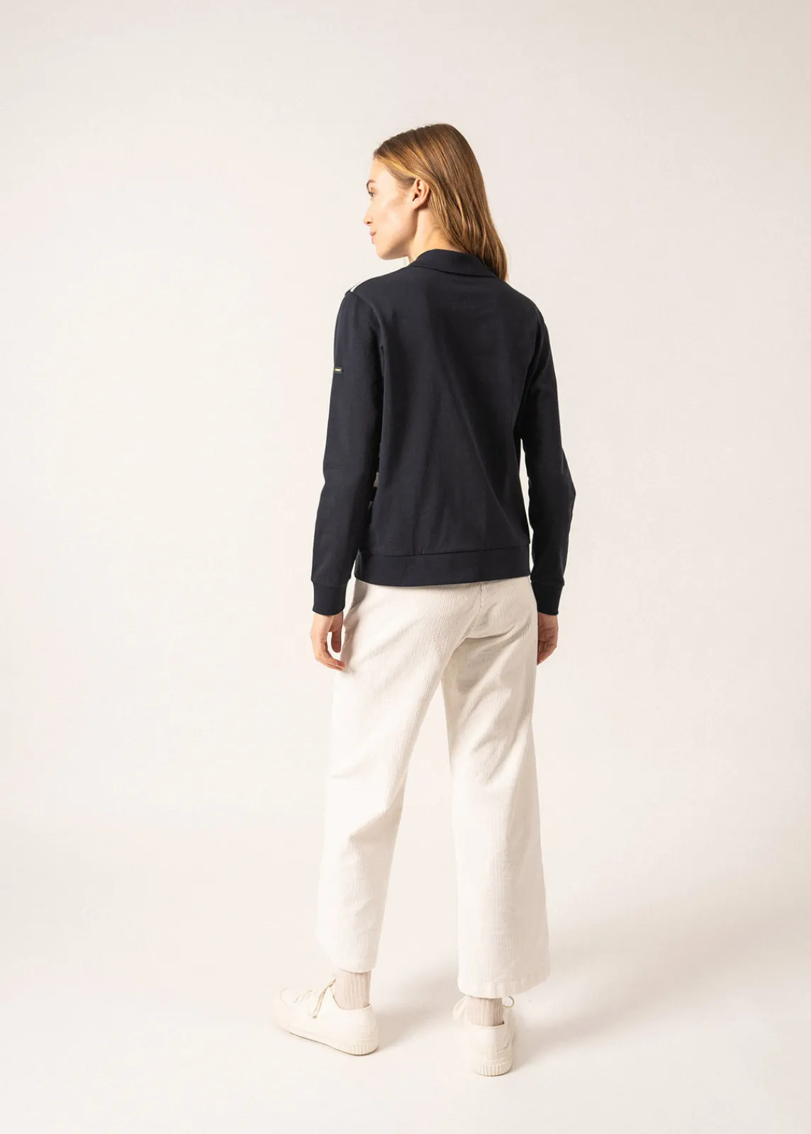 Saint James Tops & Polos*Soline Cotton Polo Shirt Amiral/ecume