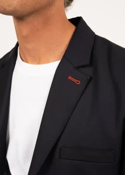 Saint James Shell Jackets & Raincoats*St Benoit wool cloth blazer Navy