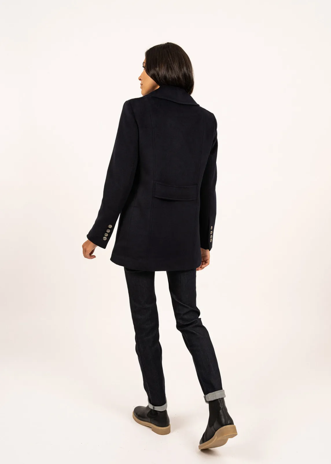 Saint James Coats & Peacoats*St Briac peacoat Navy