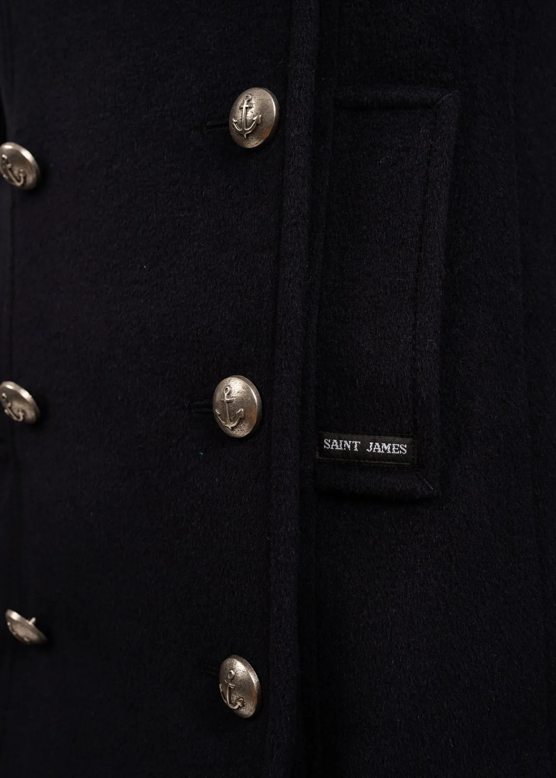 Saint James Coats & Peacoats*St Briac peacoat Navy