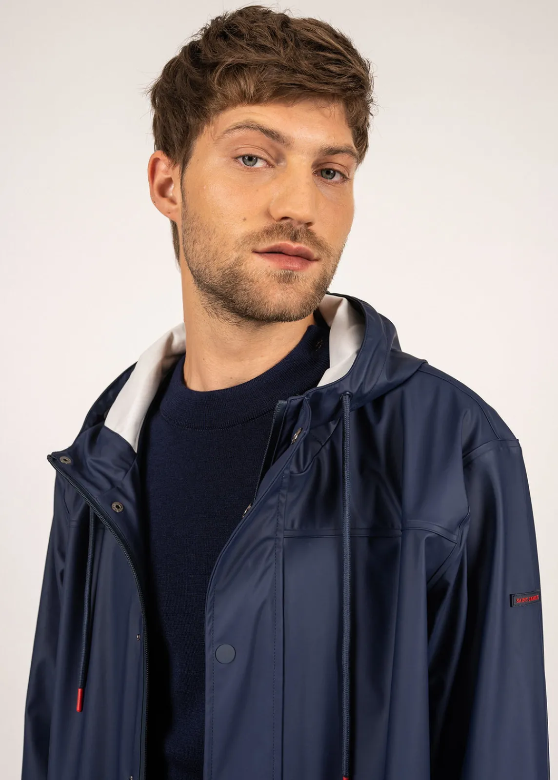 Saint James Shell Jackets & Raincoats*St Diego hooded raincoat Marine