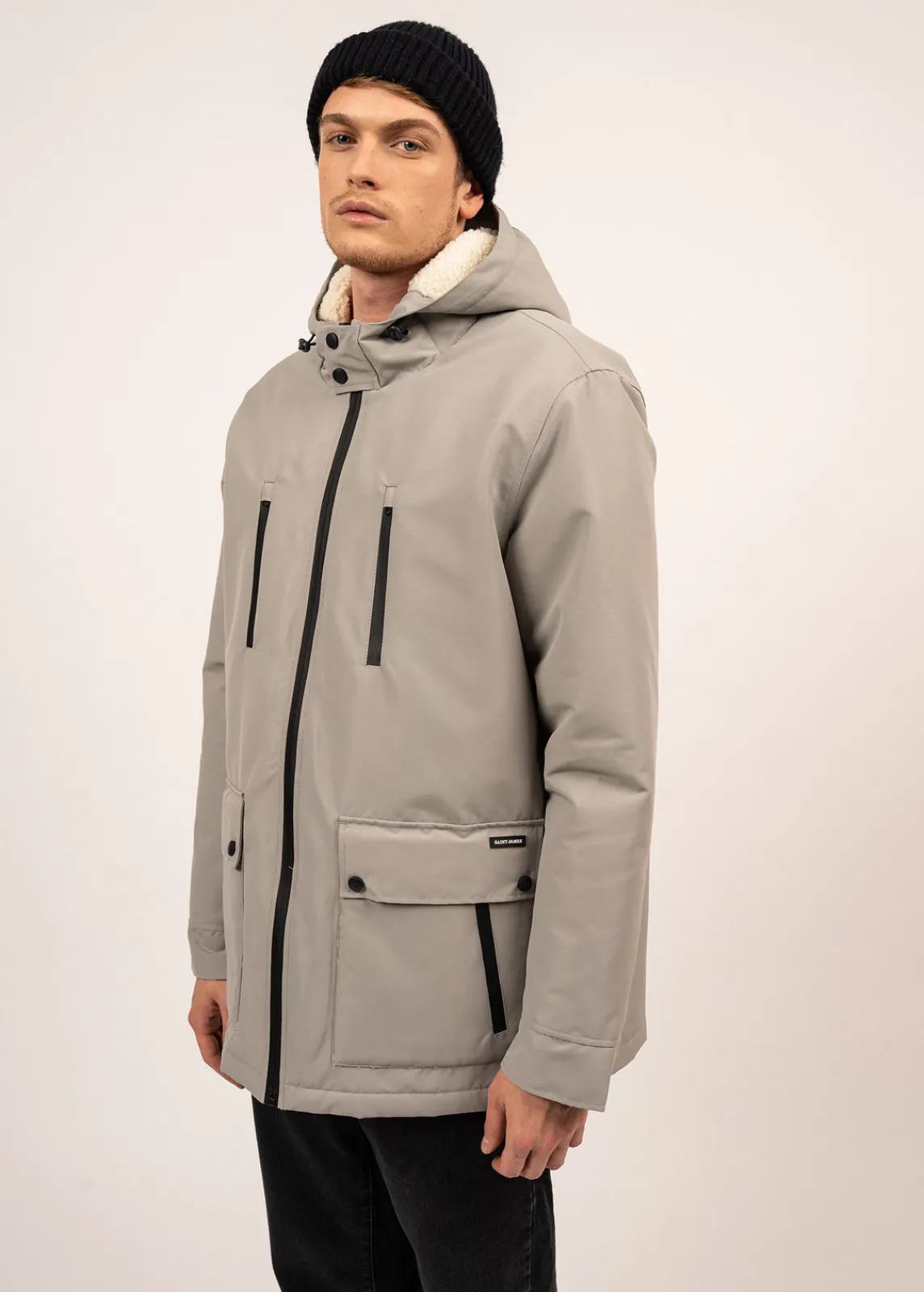 Saint James Coats*St Gaetan waterproof parka Gris