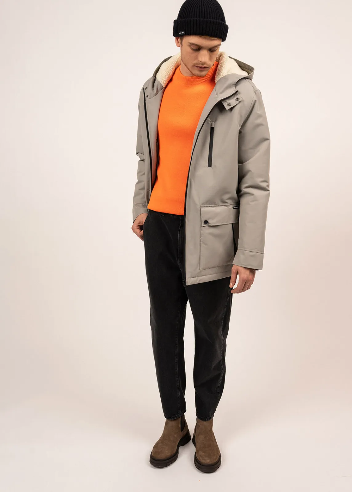 Saint James Coats*St Gaetan waterproof parka Gris