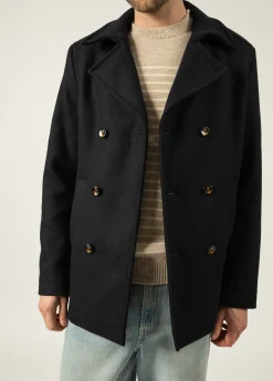 Saint James Coats*St Hilaire peacoat Navy