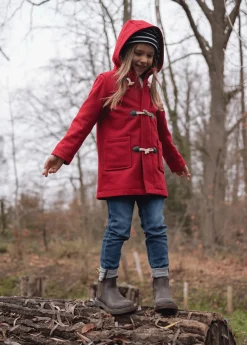 Saint James Coats*St Malo duffle-coat for children Rouge
