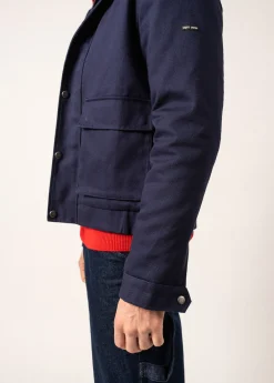 Saint James Shell Jackets & Raincoats*St Richard Cotton Jacket Amiral