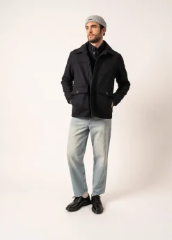 Saint James Shell Jackets & Raincoats*St Samuel Worker-style Jacket Navy