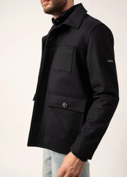 Saint James Shell Jackets & Raincoats*St Samuel Worker-style Jacket Navy
