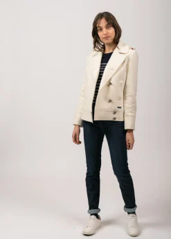 Saint James Coats & Peacoats*Ste Brigitte peacoat Blancd'hiver