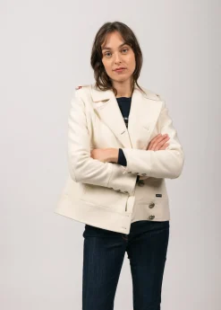 Saint James Coats & Peacoats*Ste Brigitte peacoat Blancd'hiver