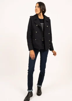 Saint James Coats & Peacoats*Ste Brigitte peacoat Navy
