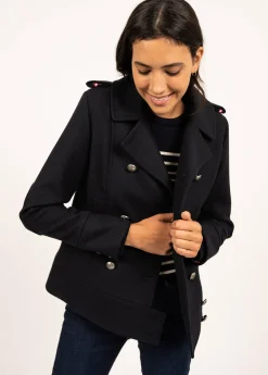 Saint James Coats & Peacoats*Ste Brigitte peacoat Navy