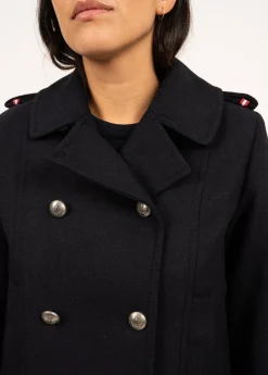 Saint James Coats & Peacoats*Ste Brigitte peacoat Navy