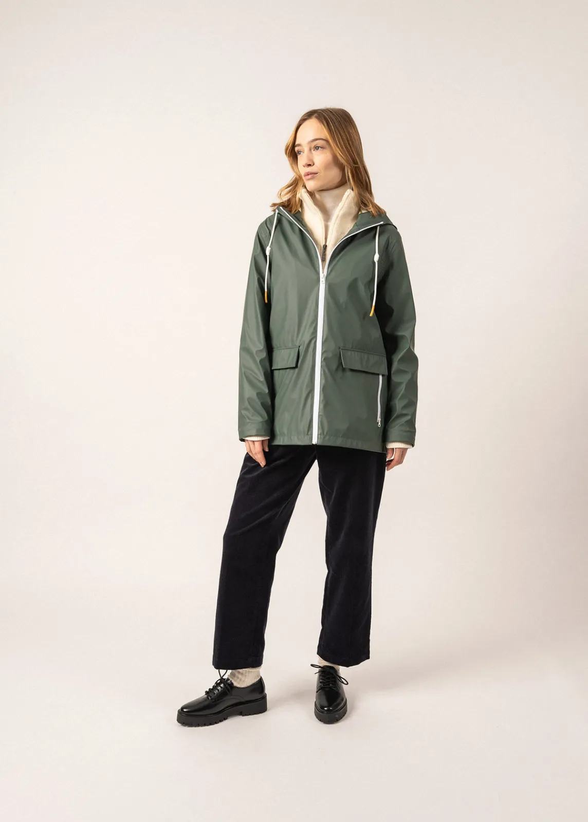 Saint James Shell Jackets & Raincoats*Ste Gabrielle hooded raincoat Vegetal