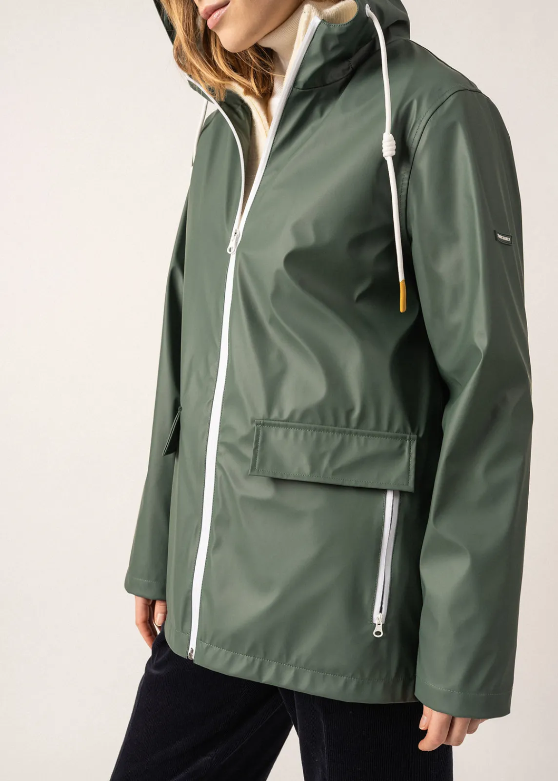 Saint James Shell Jackets & Raincoats*Ste Gabrielle hooded raincoat Vegetal