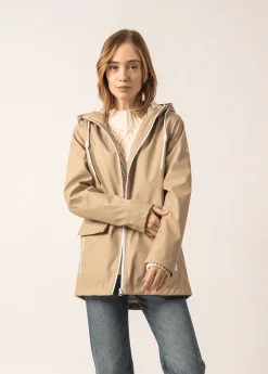 Saint James Shell Jackets & Raincoats*Ste Gabrielle hooded raincoat Naturel