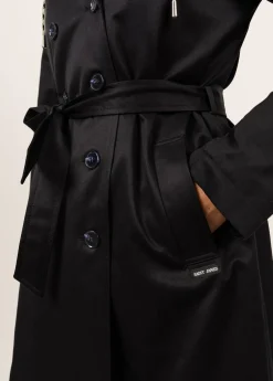 Saint James Coats & Peacoats*Ste Honorine hooded trenchcoat Navy